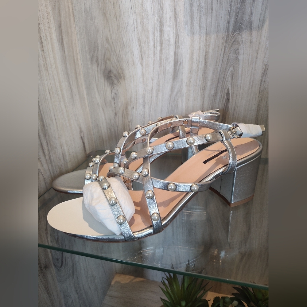 Kate Spade New York Womens Wynne Strappy Sandals Silver Metallic SZ 7.5/ 8.5